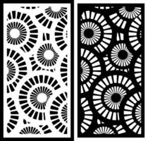 decorative screen panel abstract small large circle pattern with stripes in the center vector