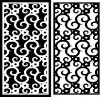 two black and white frames with a pattern of swirls. vector