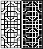 geometric laser cutting panel motif for window vector