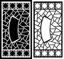 a stained glass window with a hole in it vector