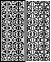 geometric ornament of round motifs and combined triangles vector