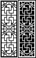 a set of three geometric designs with a black and white pattern. vector
