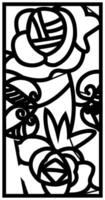 a black and white design with a design in the middle. vector