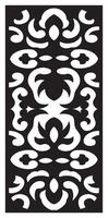 a black and white rug with a pattern of circles. vector