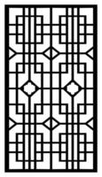 a black and white rug with a geometric pattern. vector