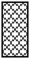 a black and white rug with a pattern of circles and a design. vector