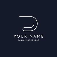 Geometric letter D initial logo template design with a unique and modern concept. Logo for business, business card or identity, brand. vector