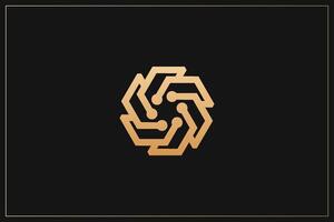 Tech Spin Abstract Digital App Brand Logo vector