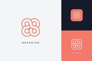 Infinite Loop Abstract Digital App Brand Logo vector