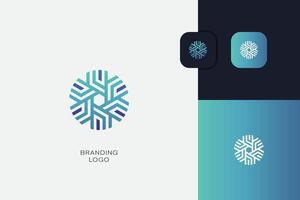 Circle Tech Abstract Digital App Brand Logo vector