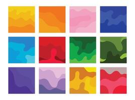 Set of Abstract Blob Background, Colorful Liquid and Fluid Shape Template. Illustration vector