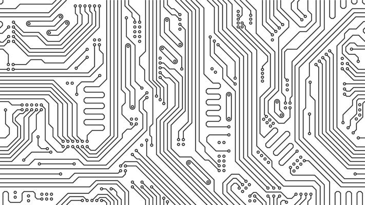 Motherboard pattern with computer circuit board