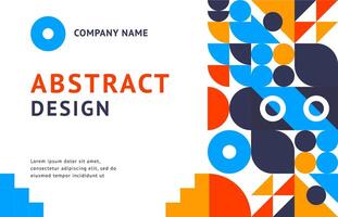 Abstract business banner with geometric elements vector