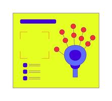 Handprint biometrics 2D cartoon object. Scanning palm interface isolated flat element white background. Authorization identity identification. Digital scanner access color spot illustration vector