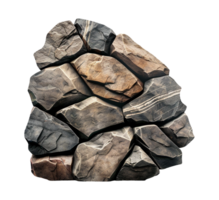 Multi colors stack of rocks isolated png