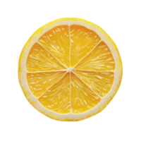 A slice of lemon on a transparent background Genereted AI png
