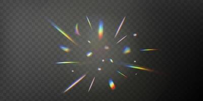 Rainbow corners of light. Spectral burst. Abstract vibrant rainbow blurred light effects for creative design projects. illustration for web design, presentations, posters, and digital art. vector