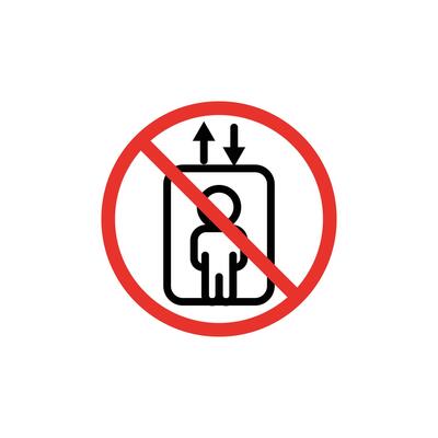 Do Not Use Elevator Vector Art, Icons, and Graphics for Free Download