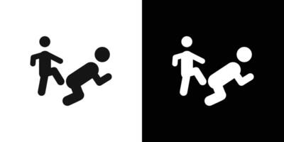 abandonment icon Flat fill set collection vector