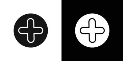 Add Icon Flat fill set collection vector