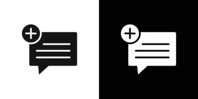 Add chat icon Flat fill set collection vector