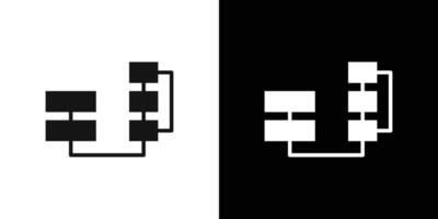 Algorithm icon Flat fill set collection vector