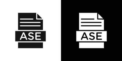 ASE File Document Icon Flat fill set collection vector