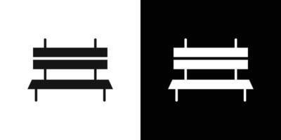 Bench icon Flat fill set collection vector