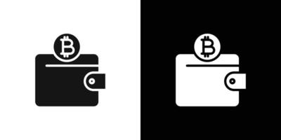 bitcoin wallet icon Flat fill set collection vector