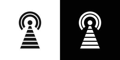 Broadcast Icon Flat fill set collection vector