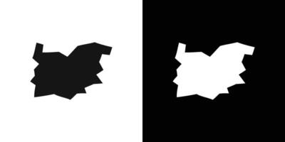 Bulgaria map icon Flat fill set collection vector