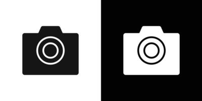 Camera icon Flat fill set collection vector