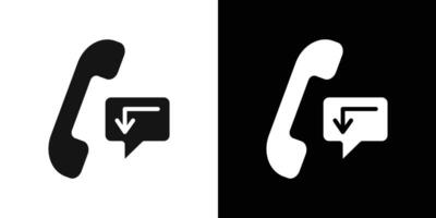 Call back icon Flat fill set collection vector
