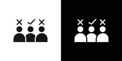 Candidate icon Flat fill set collection vector