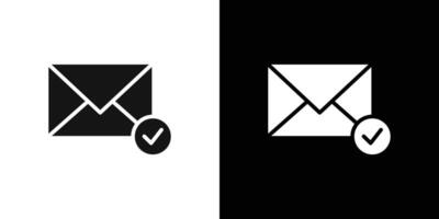 check message icon Flat fill set collection vector