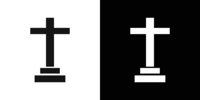 Christian Cross icon Flat fill set collection vector
