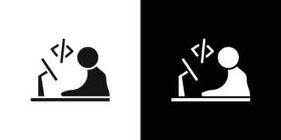 coding icon Flat fill set collection vector