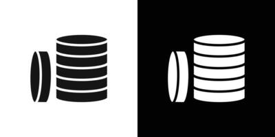 Coin stack icon Flat fill set collection vector