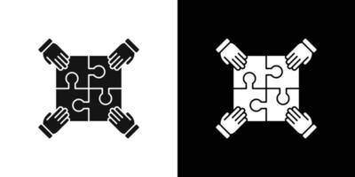 collaboration icon Flat fill set collection vector