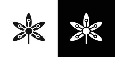 Crocus Icon Flat fill set collection vector