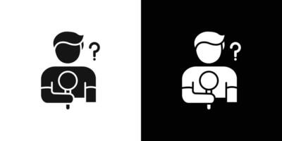 Curiosity icon Flat fill set collection vector