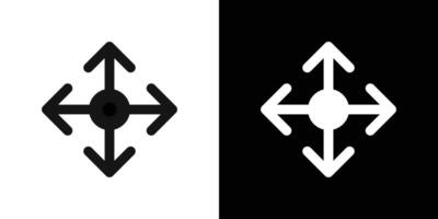 Cursor move icon Flat fill set collection vector