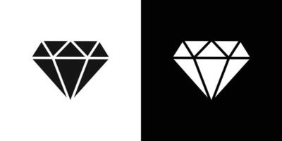 diamond icon Flat fill set collection vector