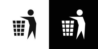Do not litter icon Flat fill set collection vector