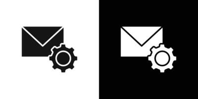 Email settings icon Flat fill set collection vector