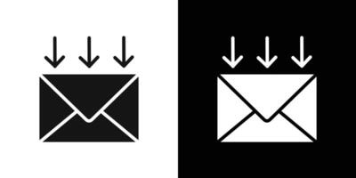 Envelope mail drop icon Flat fill set collection vector