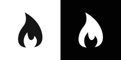 Fire Icon Flat fill set collection vector