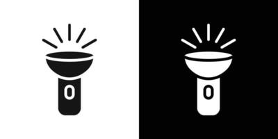 Flashlight icon Flat fill set collection vector