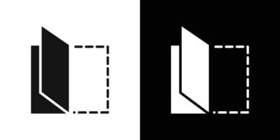 Folded Paper icon Flat fill set collection vector