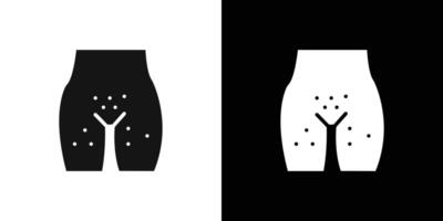 Genital rash icon Flat fill set collection vector